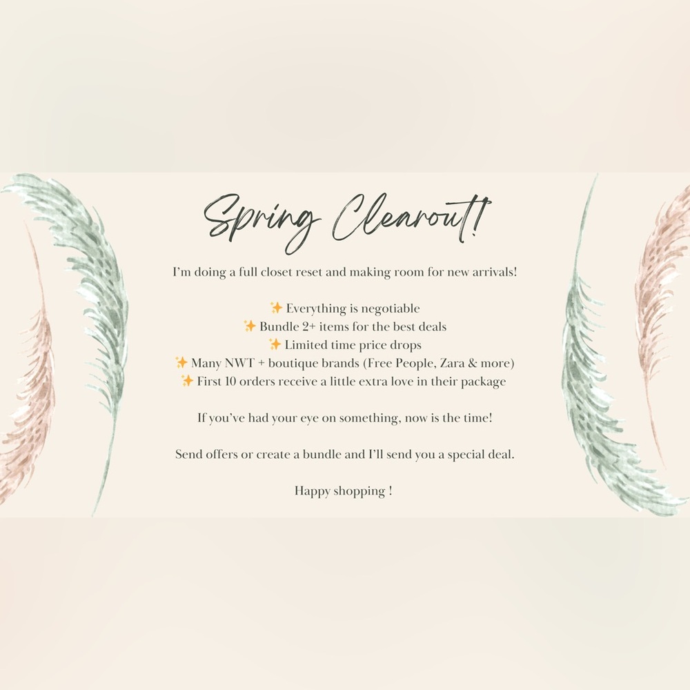 Spring Clearout Sale Announcement